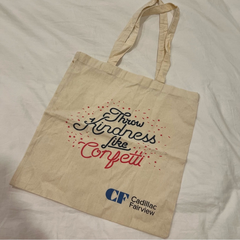 Throw Kindness like Confetti tote bag NWOT